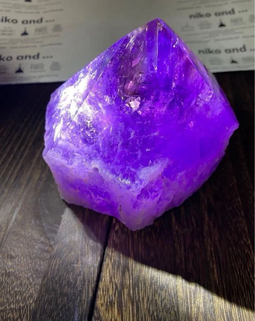 天然石　アメトリン　アメジスト　ハーフポリッシュ　ポイント　紫水晶　ビッグサイズ