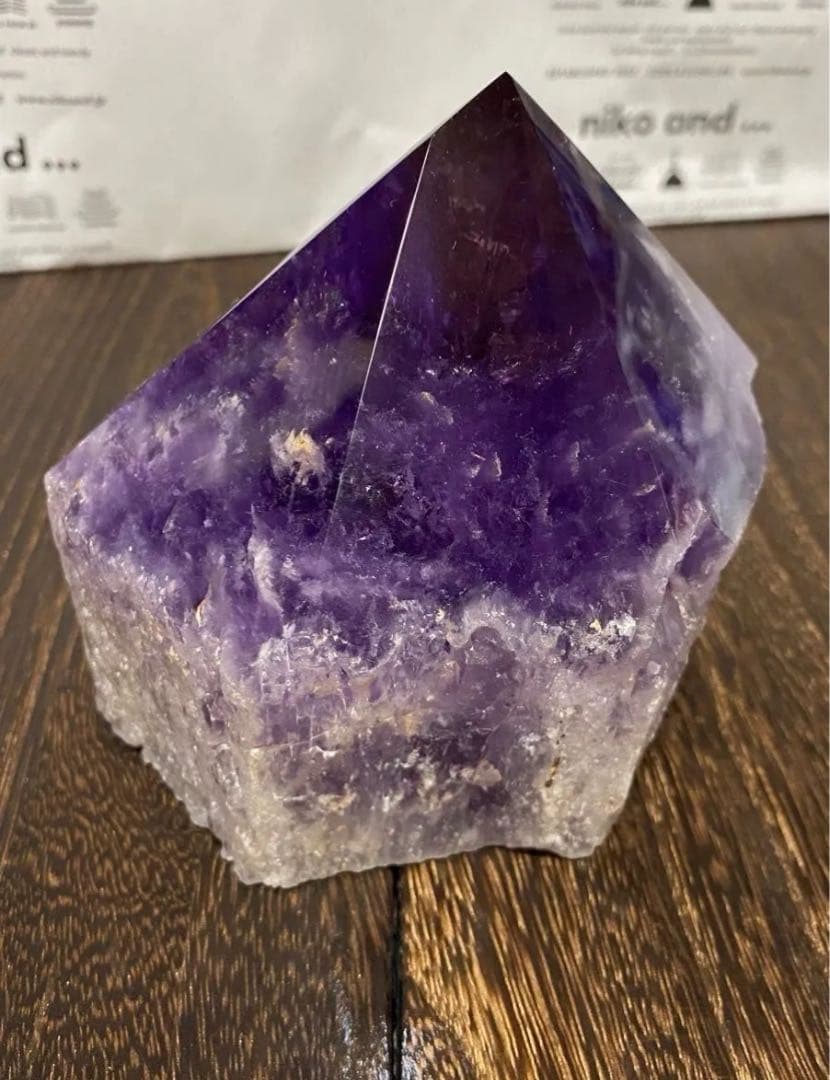 天然石　アメトリン　アメジスト　ハーフポリッシュ　ポイント　紫水晶　ビッグサイズ