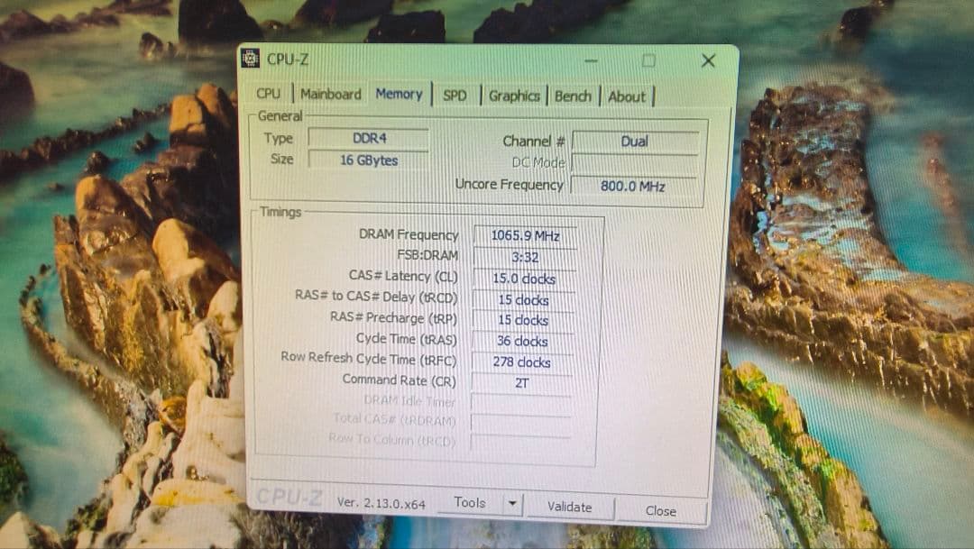 DDR4 8GBx2枚 16GB pc4-2113 動作確認済み ③