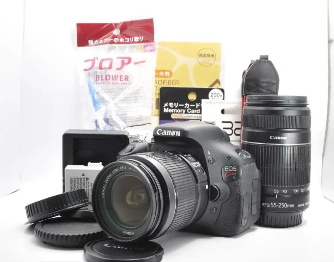 【美品】Canon Kiss X5 デジタル一眼レフ スマホ転送 ダブルズーム