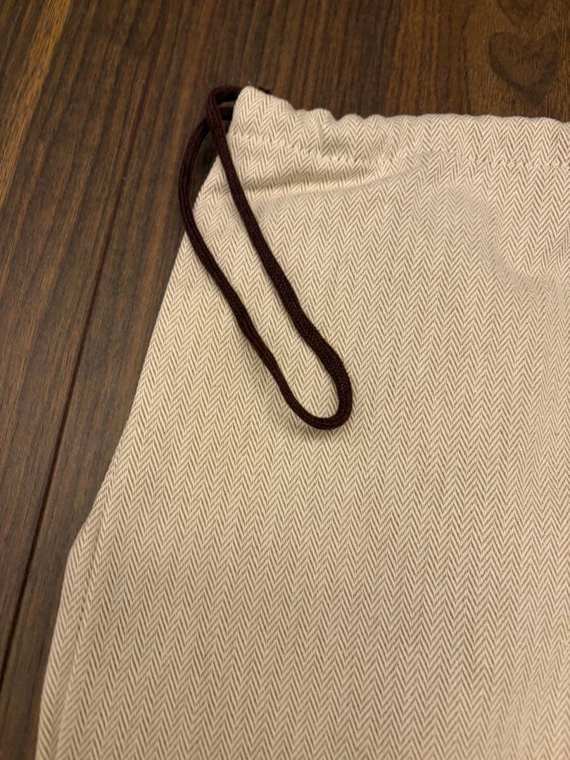 エルメス✳︎ヘリンボーンパターン 巾着袋　59×59大サイズ