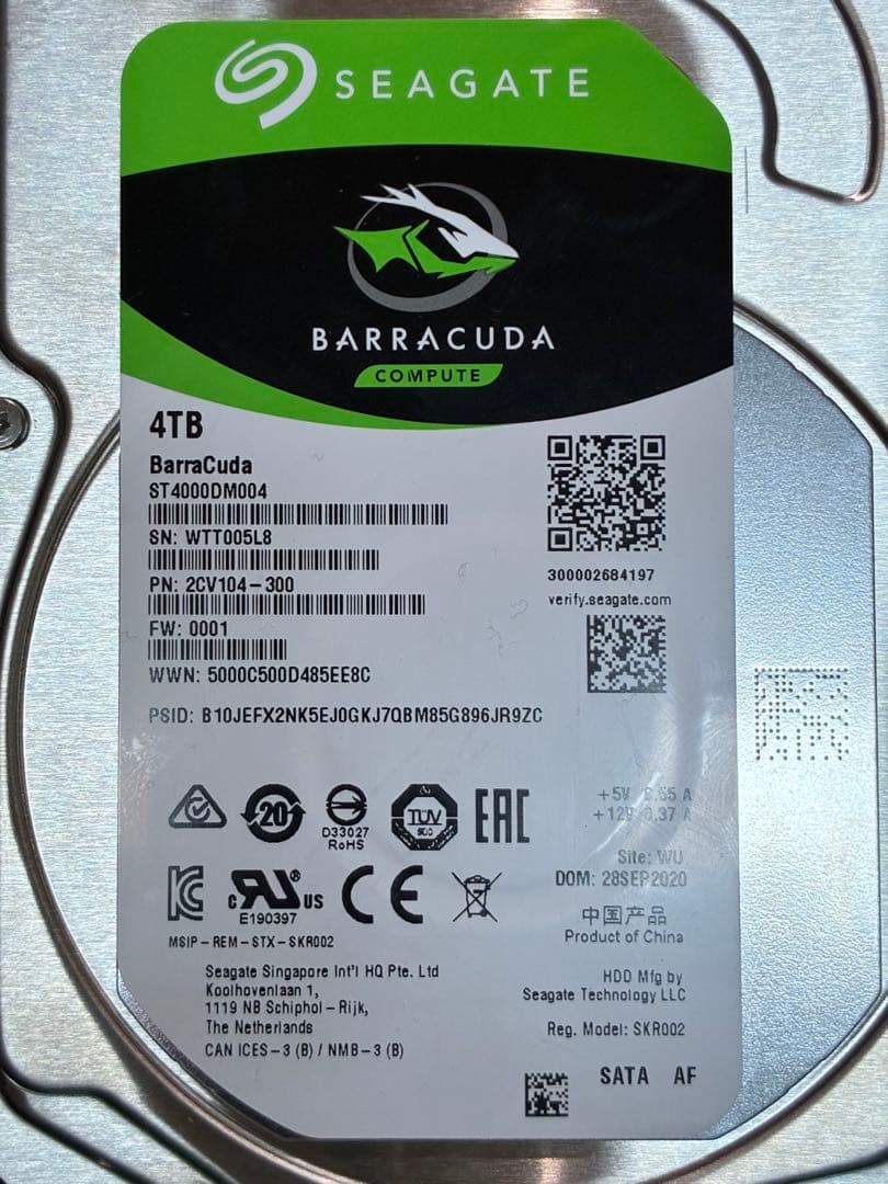 Barracuda 4TB ST4000DM004✖️2台