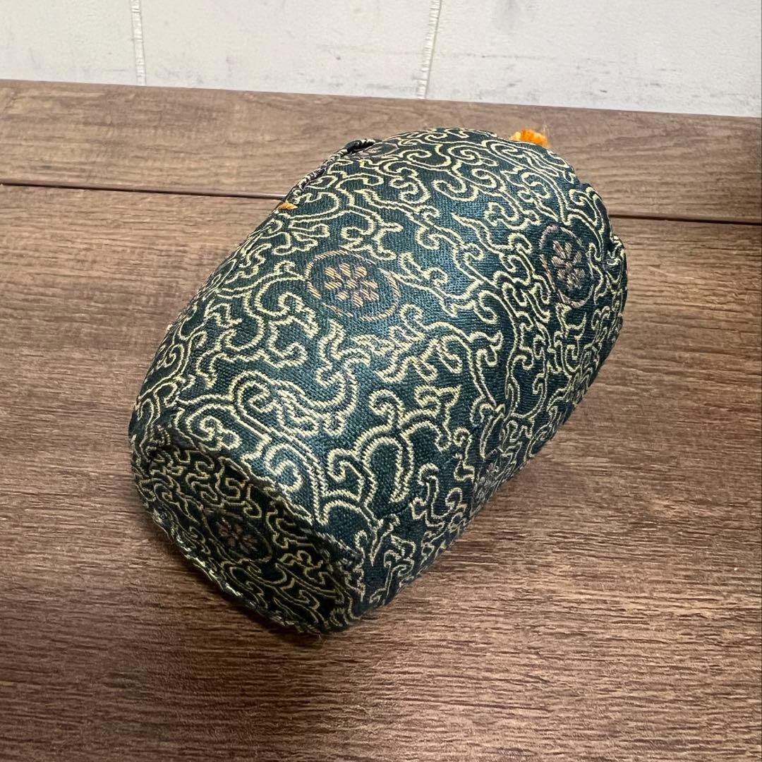 ［遺品整理］古瀬戸 肩衝茶入 仕覆共箱付