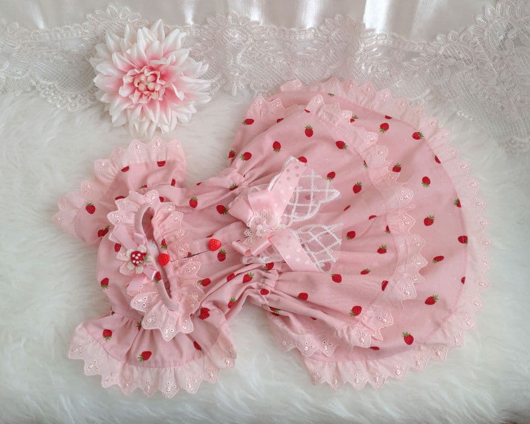 犬服♡オーダー犬服♡ハンドメイド♡ピンク♡ふりふりワンピ