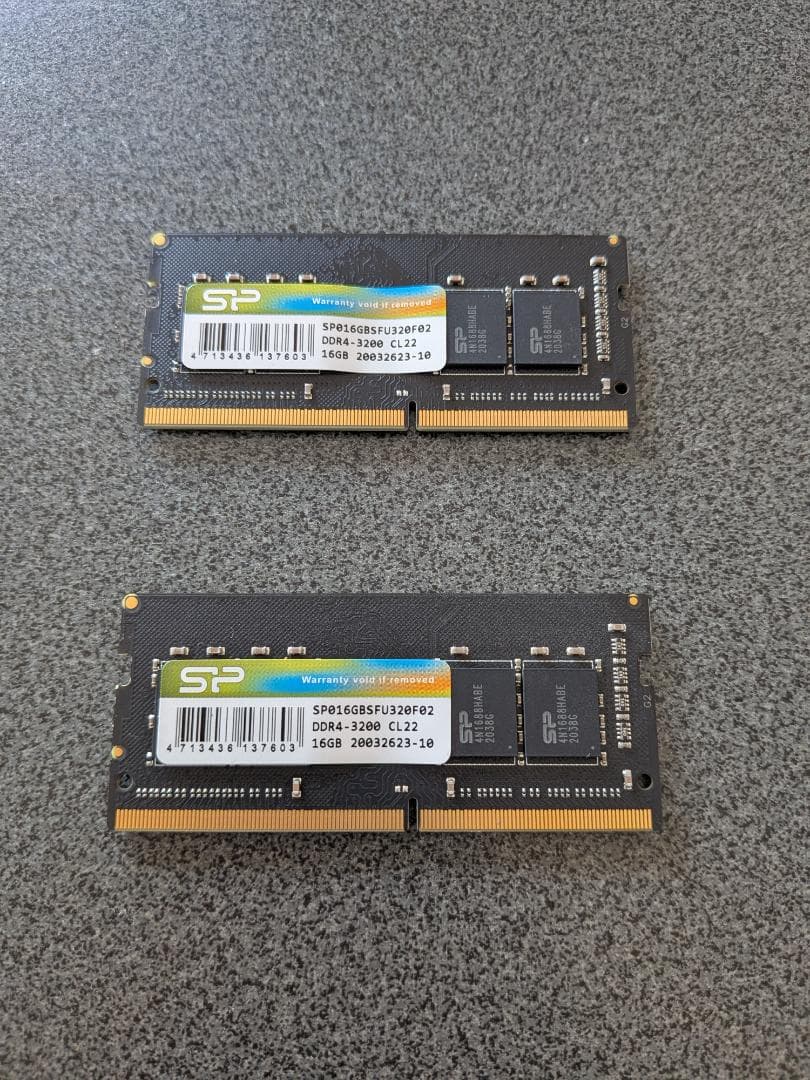 シリコンパワー DDR4-3200 32GB(16GB×2) SODIMM