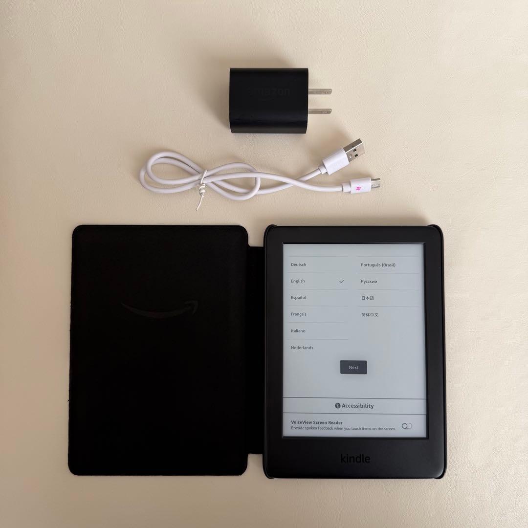 Kindle 8GB ブラック　純正カバー付き　電子書籍リーダー