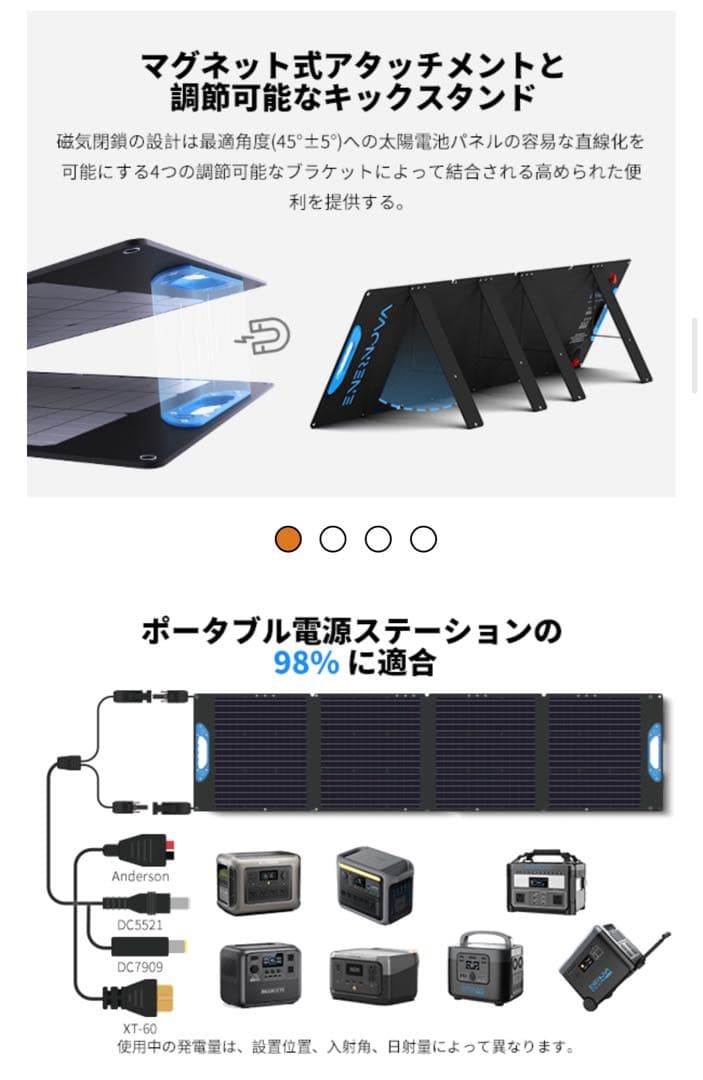 Enernova ソーラーパネル 100W 最新型ETFE材質 23%高転換率