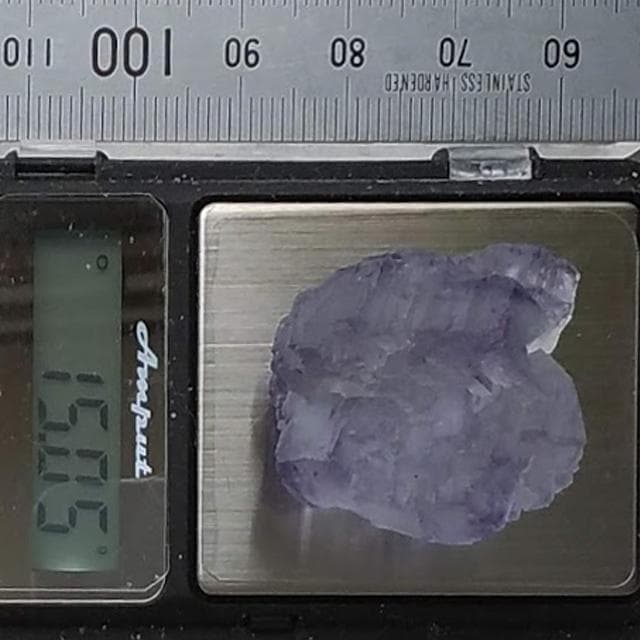 15.05g　ラベンダーフローライト　鉱物標本　フローライト