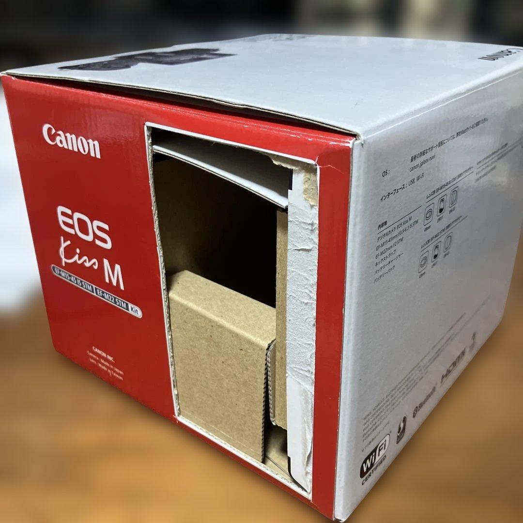 Canon EOS kistM ダブルズームセット ホワイト ミラーレスカメラ