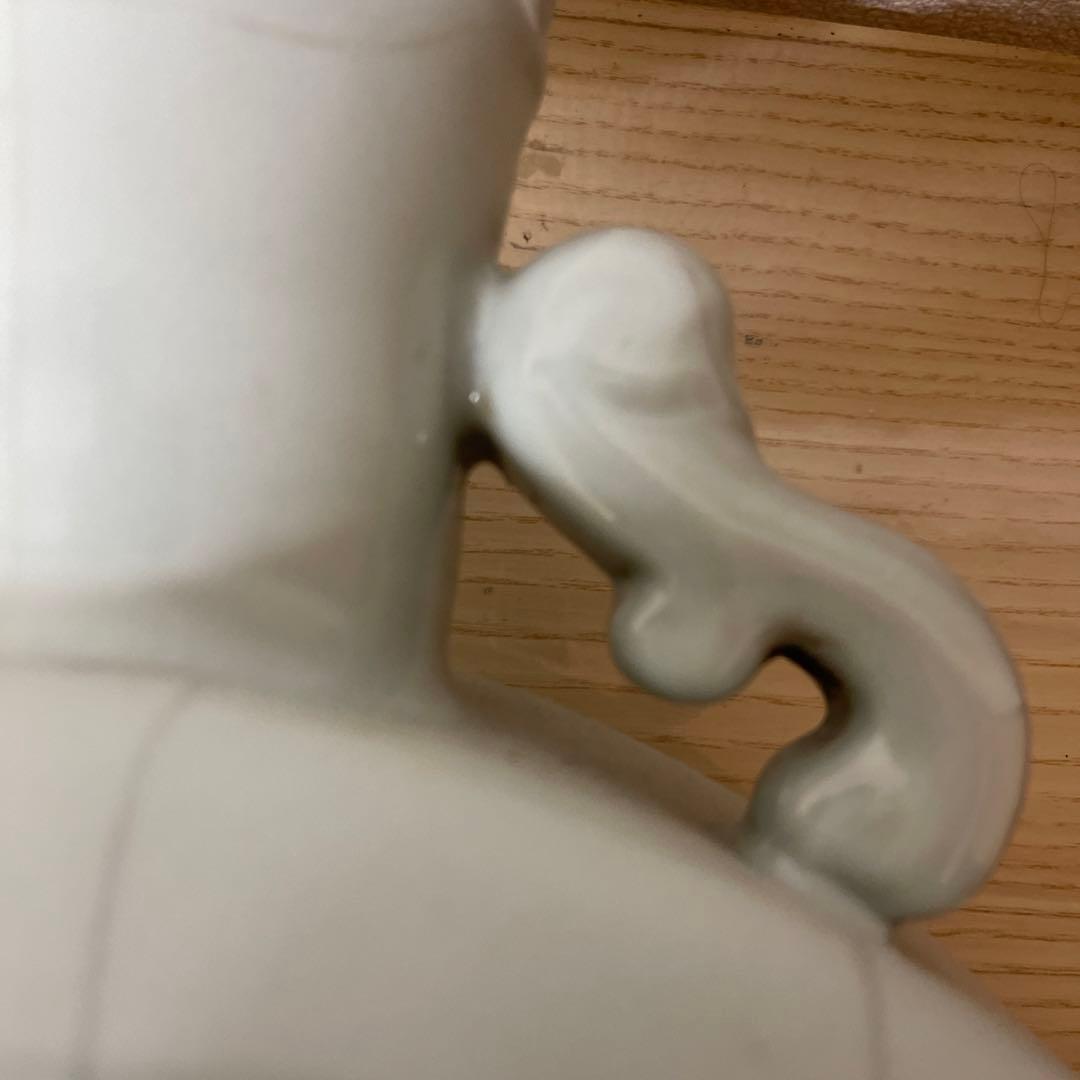 中国花瓶 時代青磁陶器製 円形壺