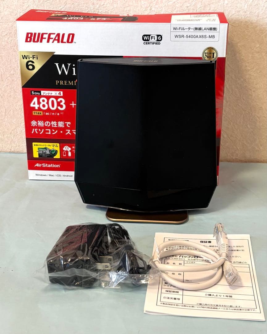 BUFFALO WSR-5400AX6S-MB Wi-Fi 6 ルーター