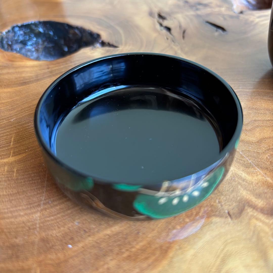 中出松峰作 老松蒔絵 中棗 共箱 茶道具 （4.1）