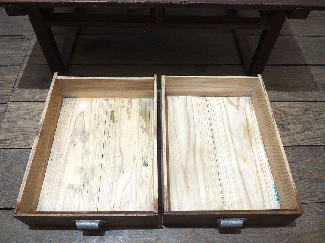 1481 アンティーク　大きな天板の文机　座卓　ちゃぶ台　ローテーブル　レトロ