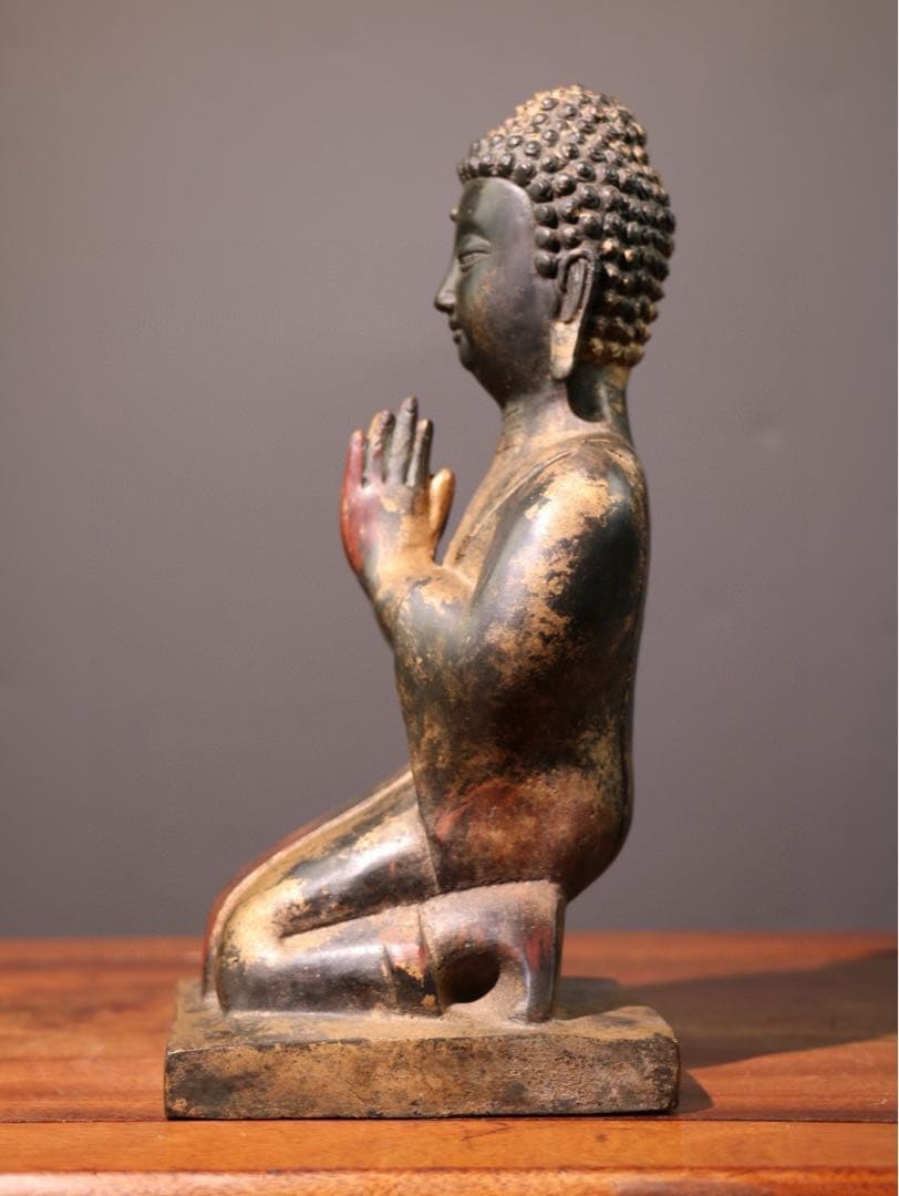 旧家蔵出　純銅泥金仏像　古美術　アンティーク　骨董品