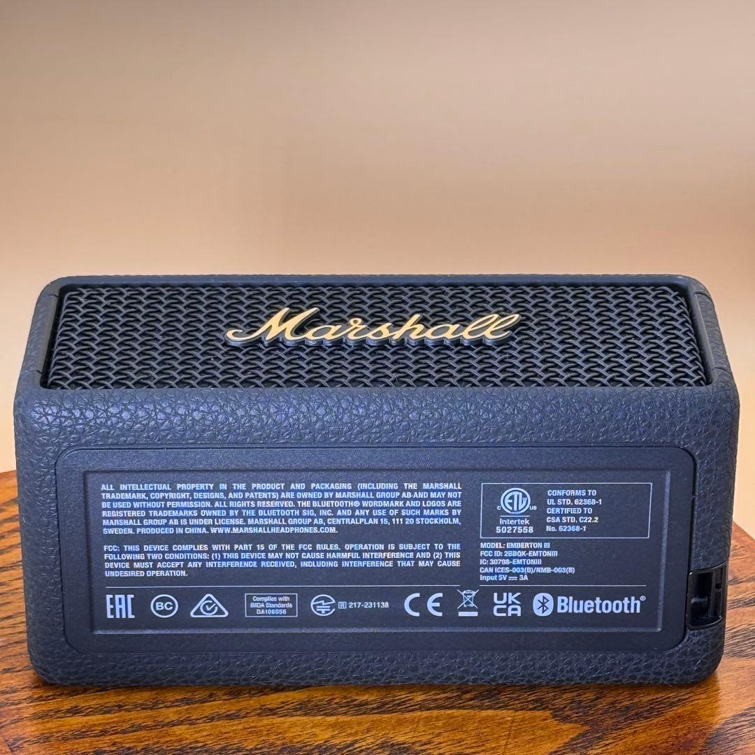 Marshall Emberton III Bluetoothスピーカー 正規品