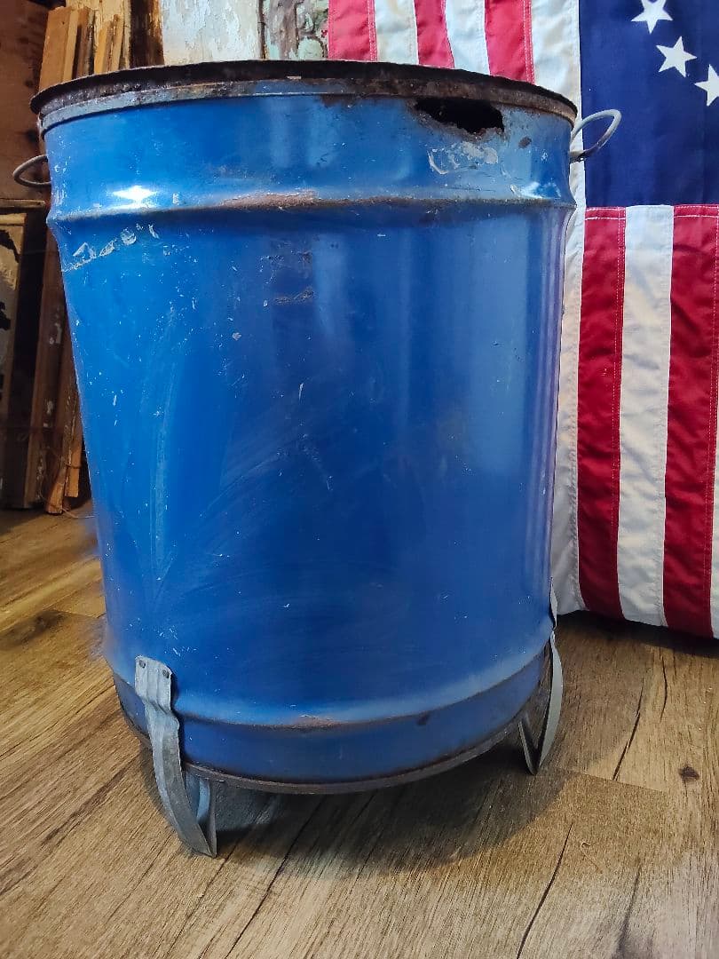 vintage Trash Can インダストリアル ドラム缶 Junk