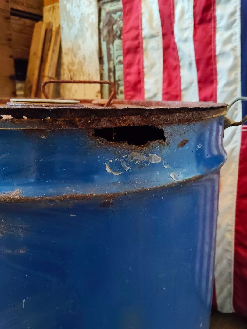 vintage Trash Can インダストリアル ドラム缶 Junk