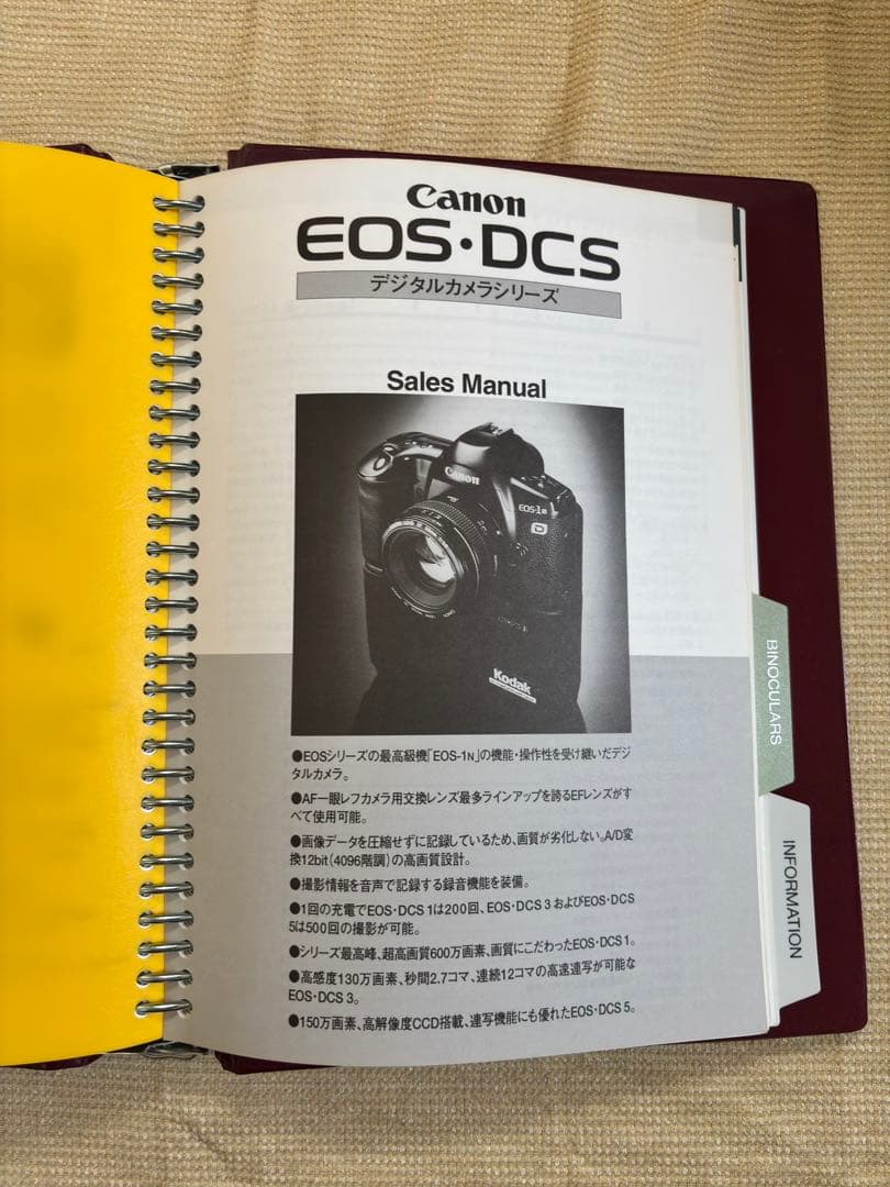 キャノン SALES MANUAL カメラ販促用・非売品