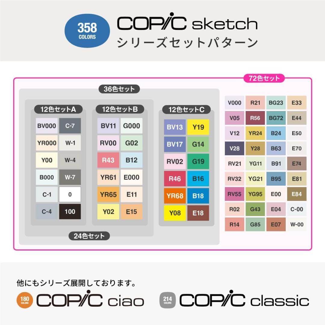 みーたんV！Too コピック スケッチ ベーシック 72色セット