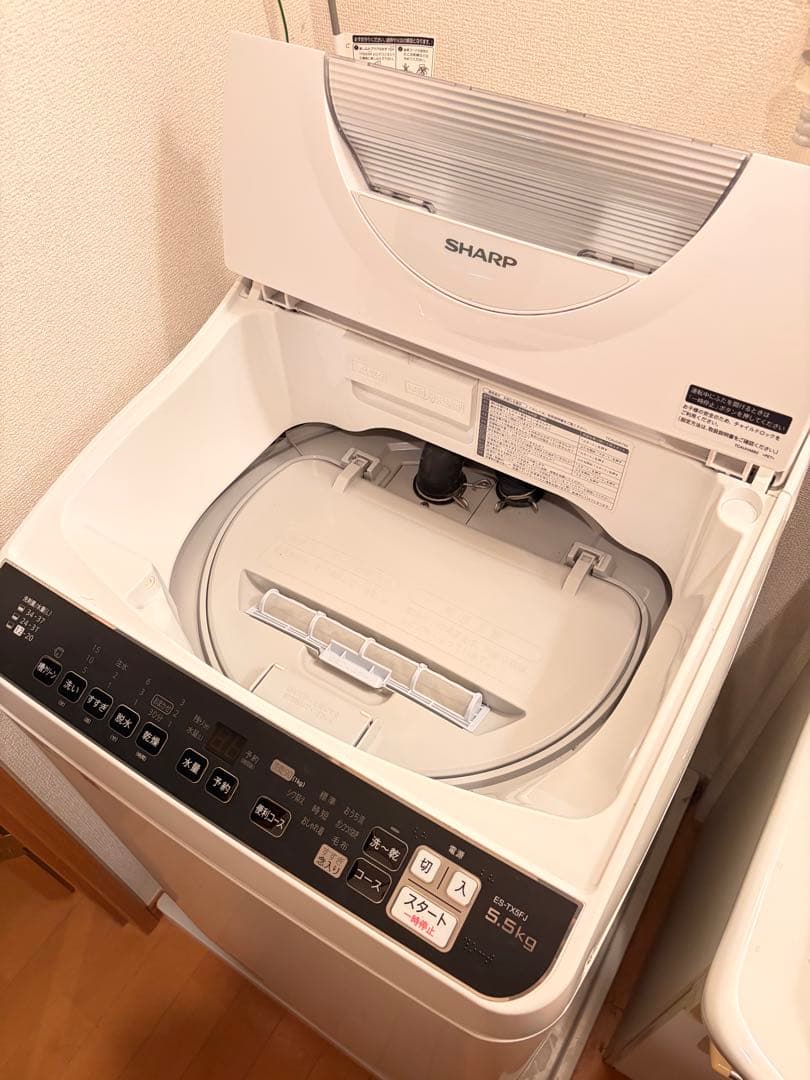 SHARP タテ型洗濯乾燥機es-tx5f 一人暮らし