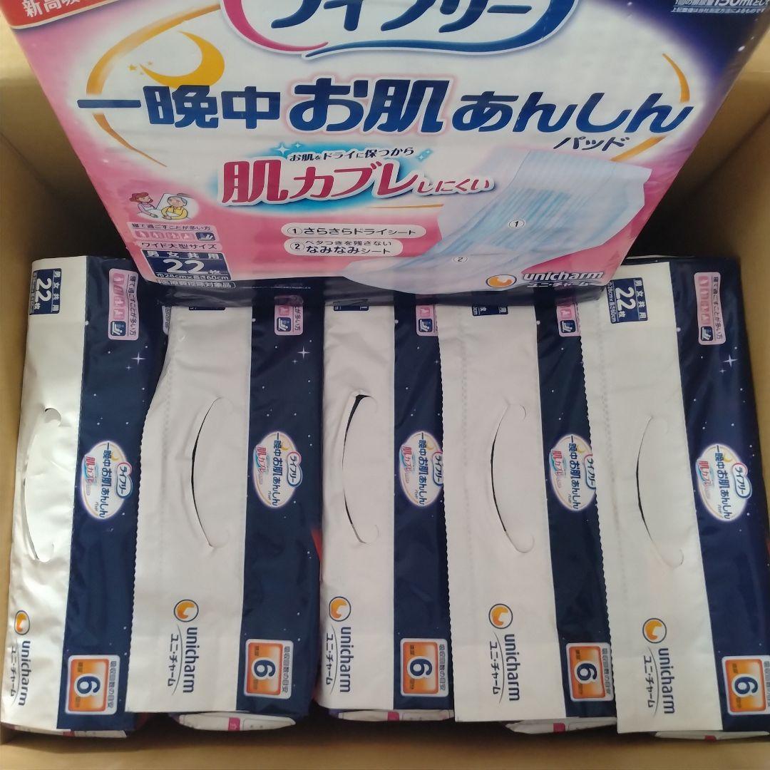 ライフリー 一晩中お肌あんしんパッド6回分　22枚入り 6袋