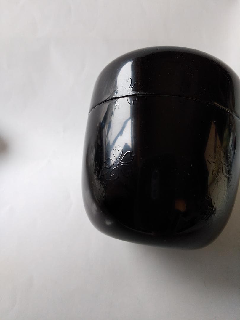 中出松峰 作 『 夜桜蒔絵 』 中棗 共箱 漆器 漆芸 棗 茶道具 新品 未使用
