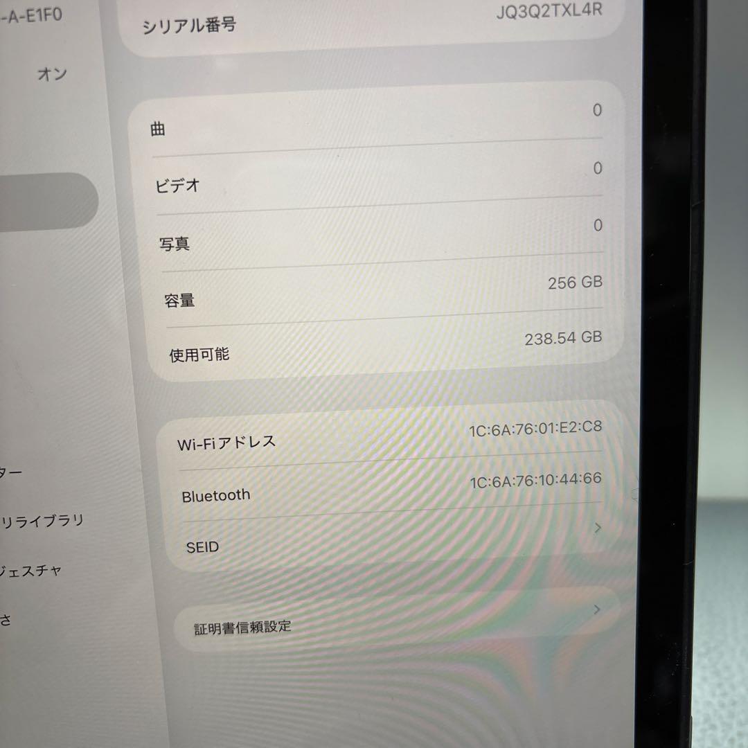 iPad 第9世代256G Wi-Fi PSE新品バッテリー100%