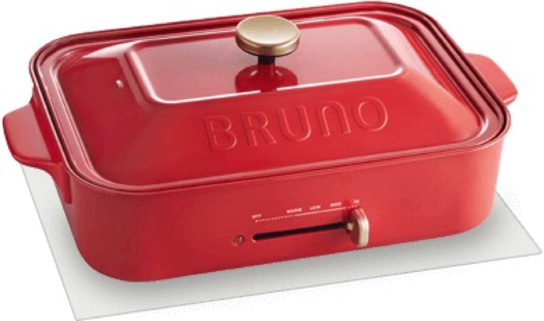 BRUNO コンパクトホットプレート BOE021-RD （レッド）