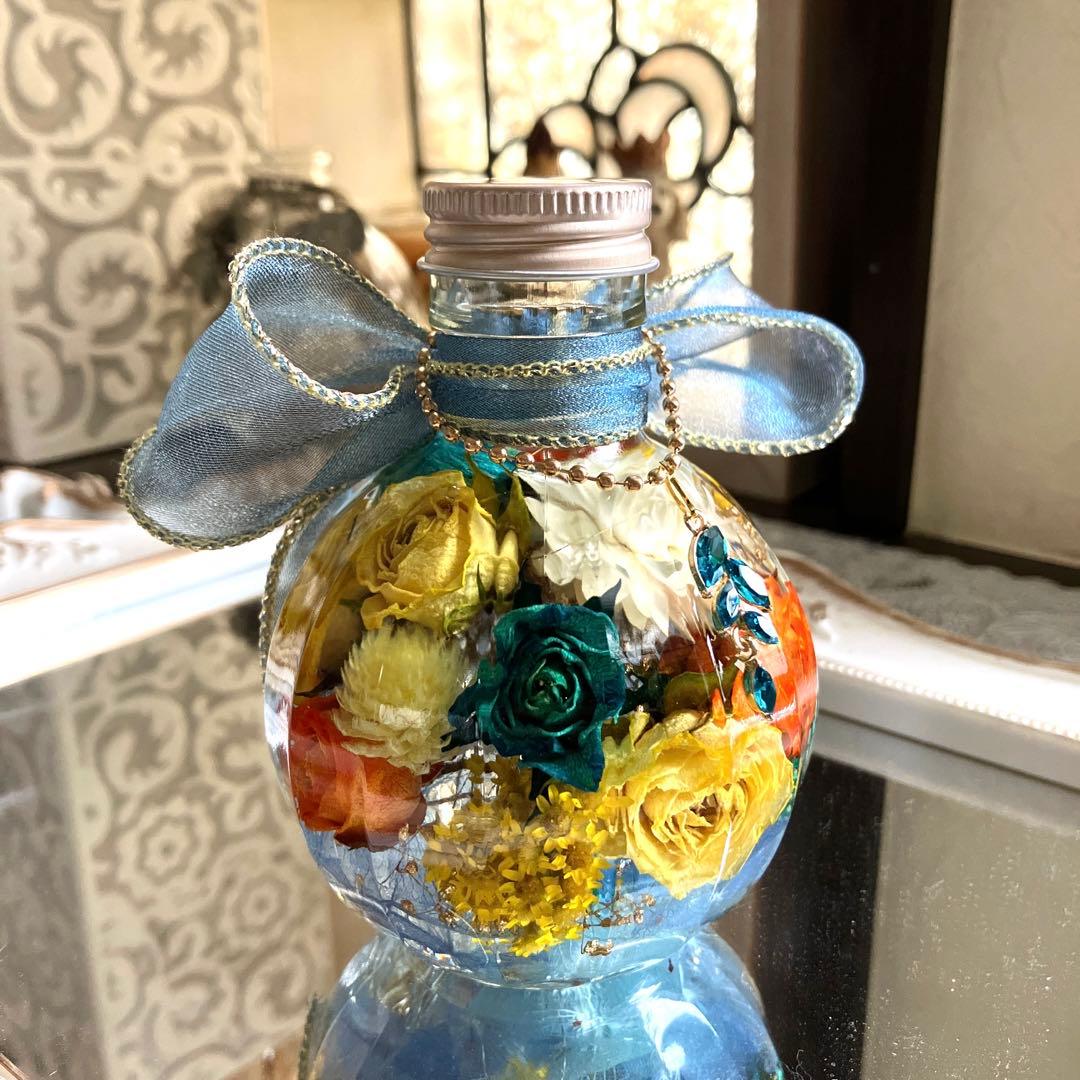 ◆ハーバリウム　236　鮮やかなまあるいbottle *.:。✿*゜¨゜