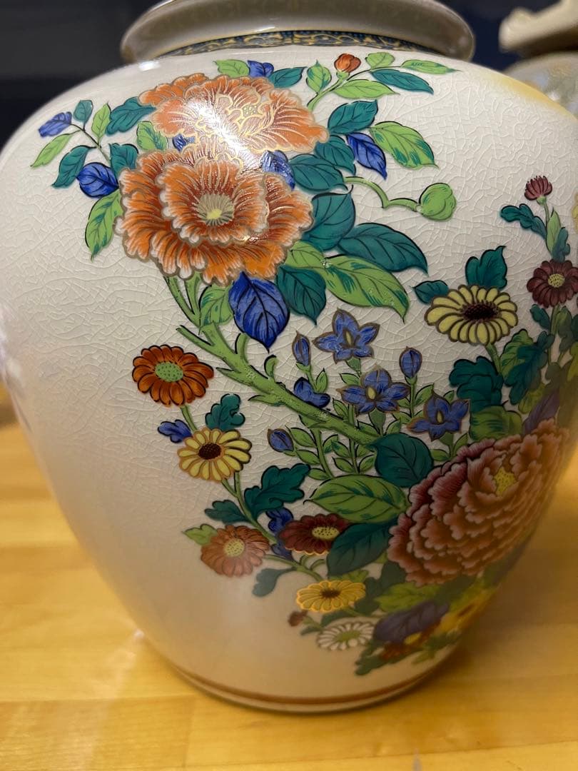 九谷 陶器花瓶 3点セット