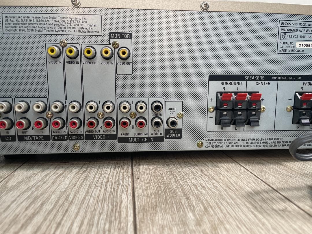 SONY ソニー TA-DE585 大出力 デジタルサラウンドAVアンプ