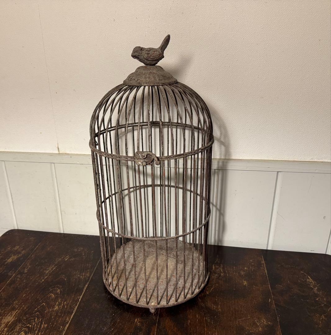ヴィンテージ　シャビー　鳥籠　鳥カゴ　店舗什器
