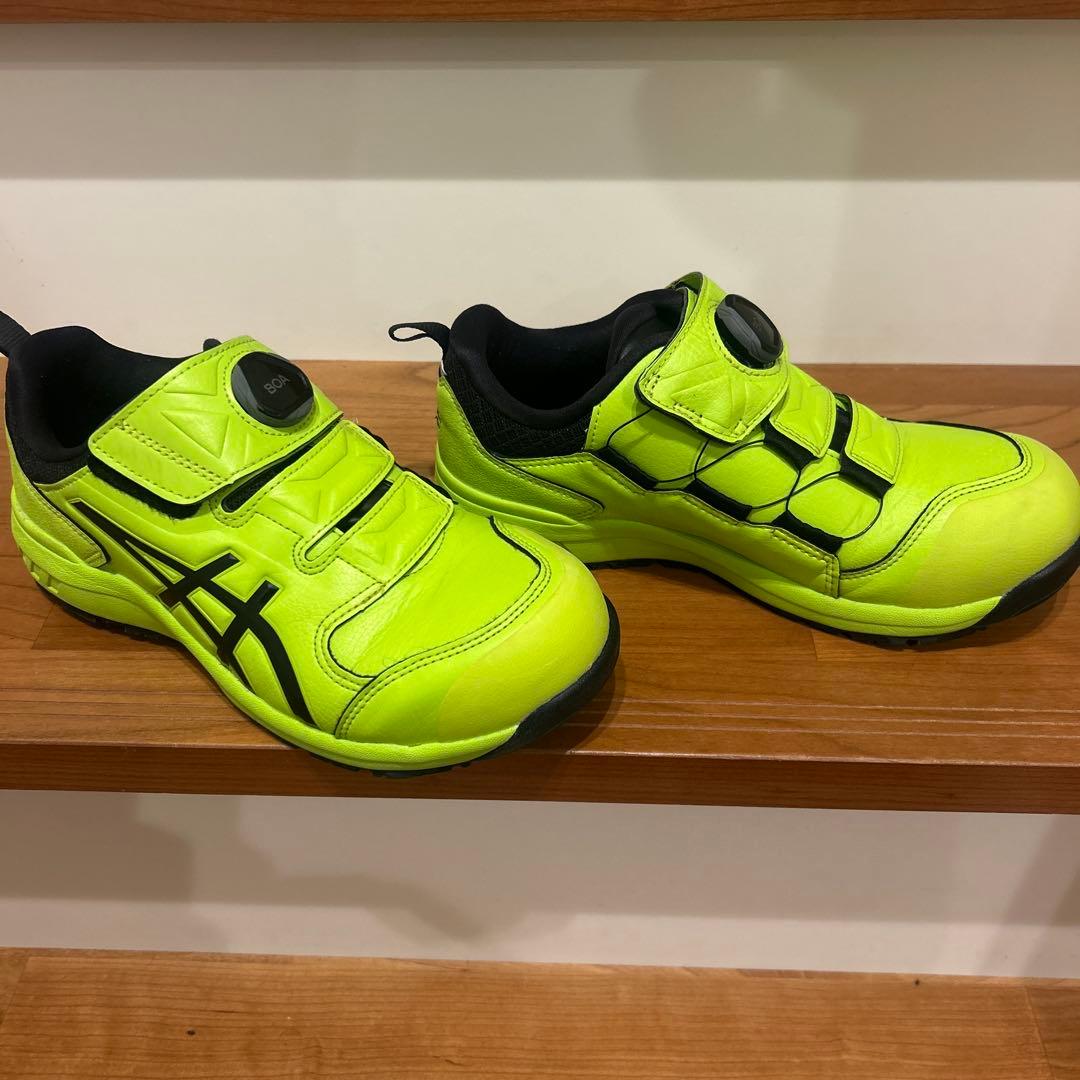 アシックス　WINJOB CP307 BOA ネオンライム 23.5cm　安全靴