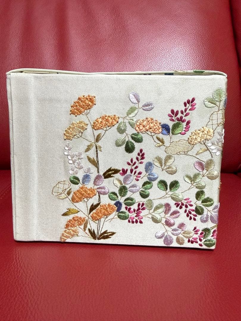 刺繍入り和風収納ボックス