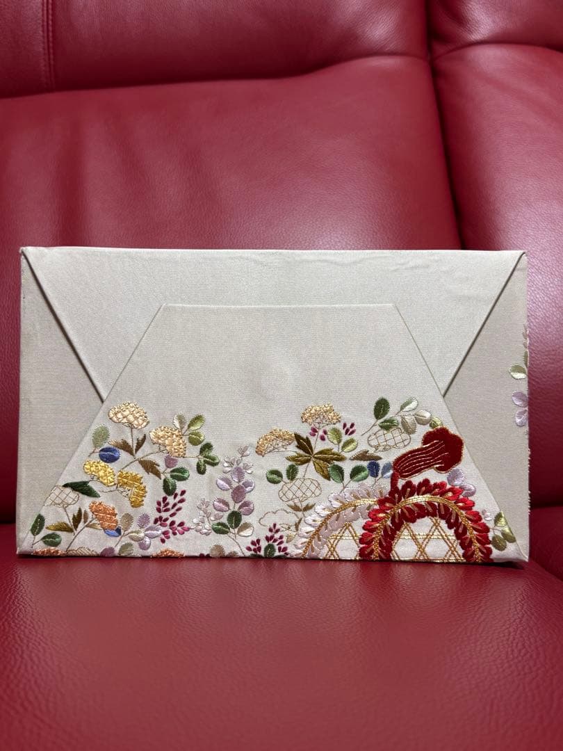 刺繍入り和風収納ボックス