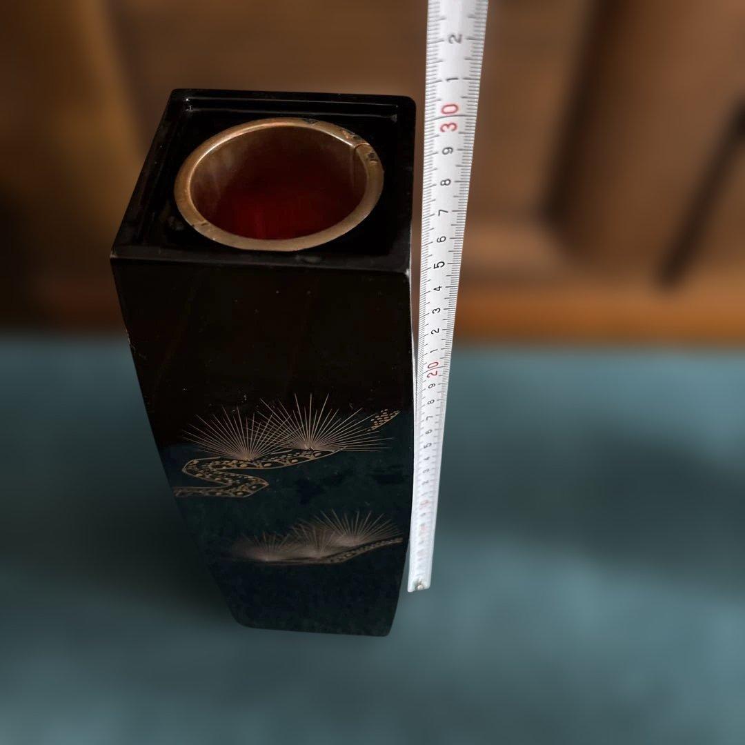 花瓶　花器　漆器　林暁　人間国宝　重要無形文化財　置物　床間　工芸品　骨董