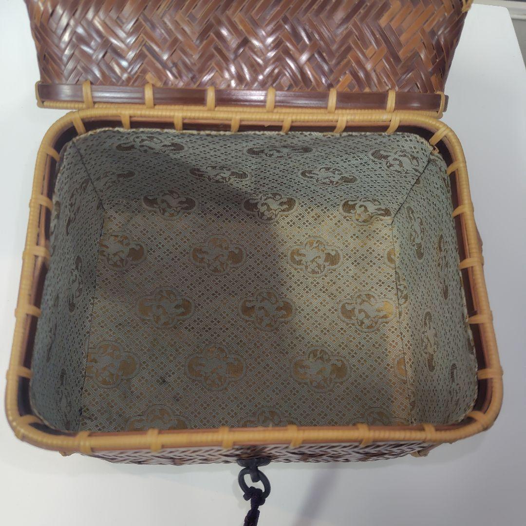 ❉七寿製❉　御所籠　茶道　道具入れ　野点　茶籠　竹編