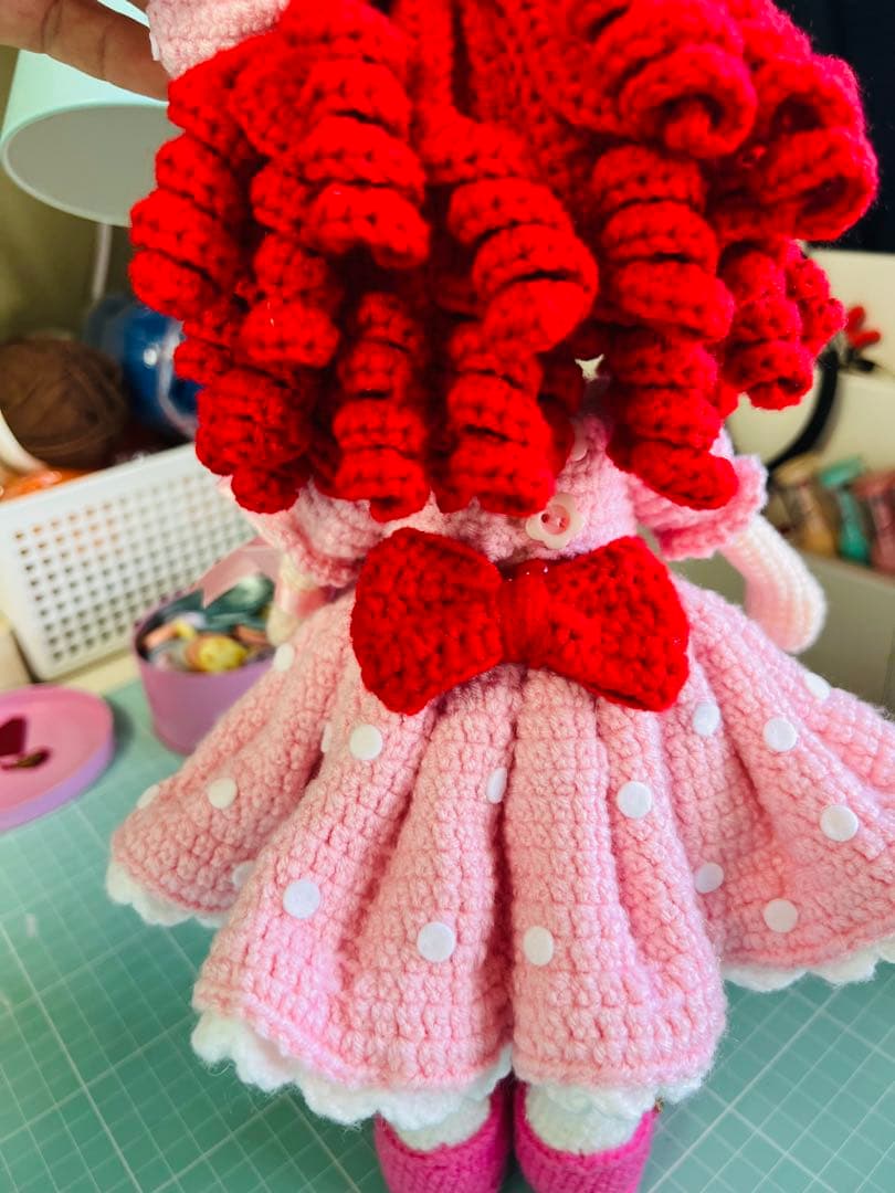 ストロベリー いちご あみぐるみ 人形 ハンドメイド セット バッグ付き