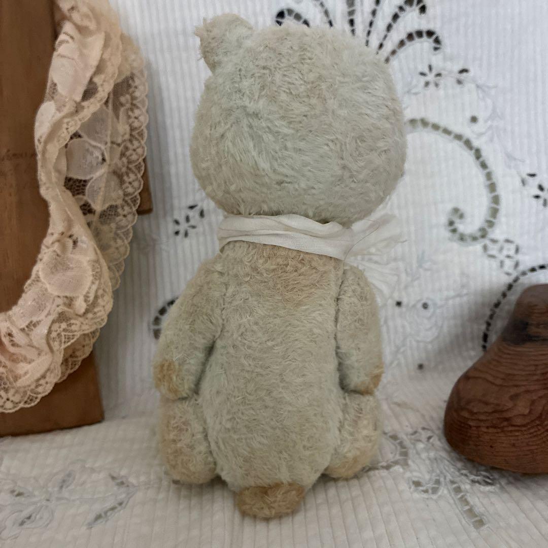 ブルー グリーンベア ぬいぐるみ ハンドメイド 海外作家