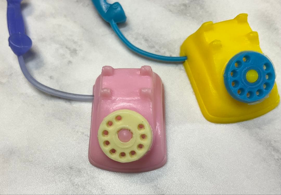 昭和レトロ　グリコ　おまけ　ダイヤル式電話　2個セット　レア