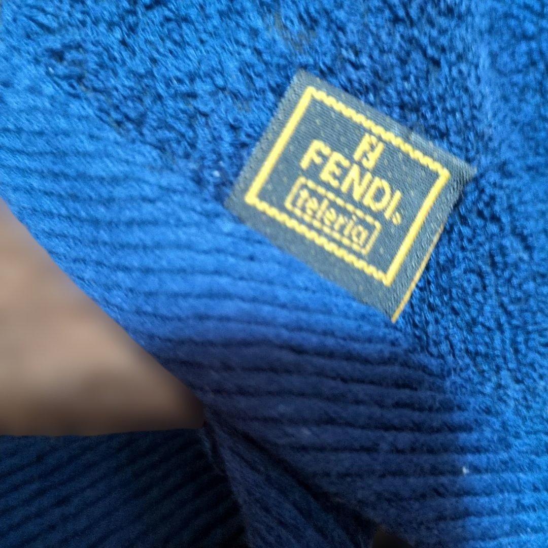 FENDI 大判タオル厚手 ブラウン/ブルー
