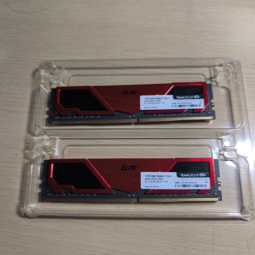 メモリー TEAMGROUP ELITE DDR4 16GB 2666MHz