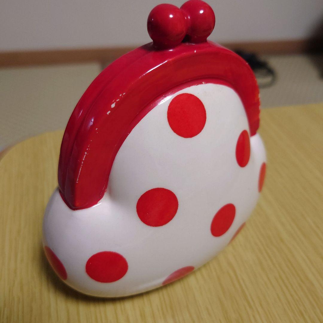 内藤ルネ　アンティーク　陶器　貯金箱　がま口