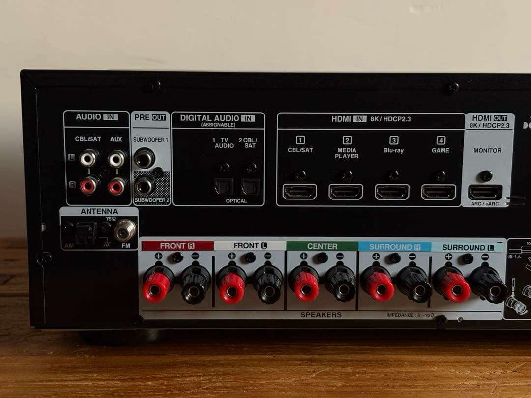 DENON AVR-X580BT ブラック サラウンドレシーバー リモコン付き