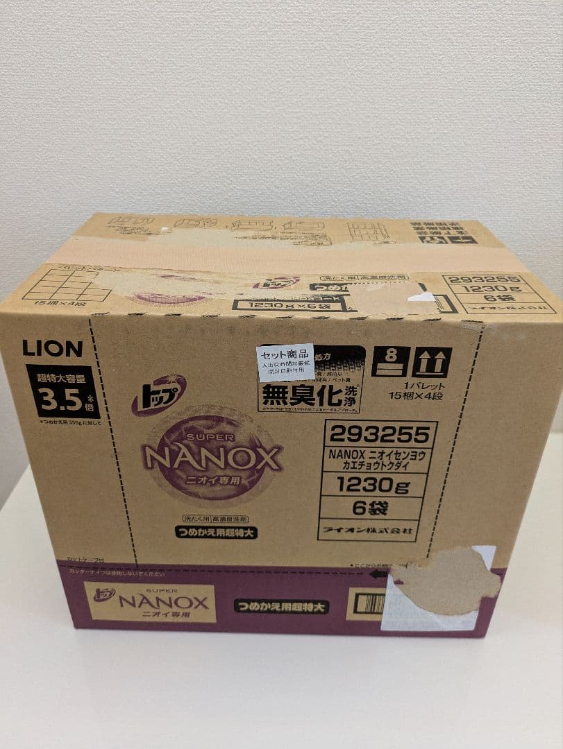 旧NANOX 詰め替え ニオイ専用 スーパーナノックス 1230g ×6個セット