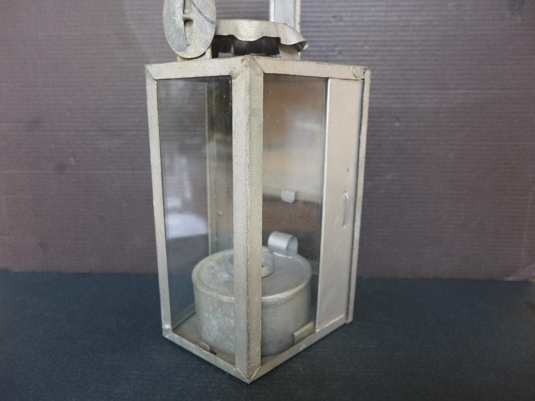 時代物【ストック品】ブリキ　手提げアルコールランプ　提灯　カンテラ　古道具