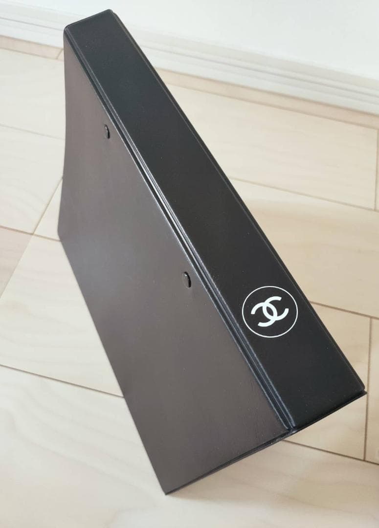 希少 シャネル CHANEL　A4　2穴　リングファイル　レザー調