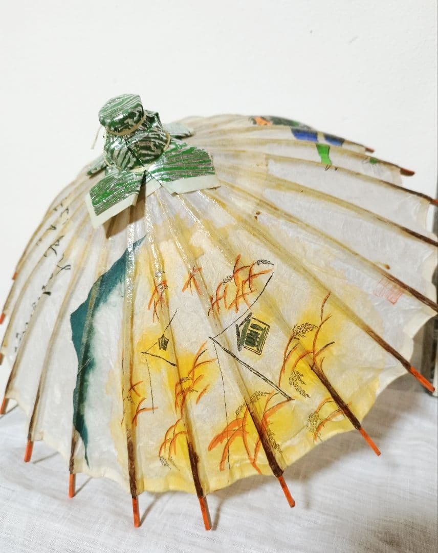 【民芸品】趣味のからかさ 傘 昭和レトロ 1970年代 箱入り 中山道ミニ傘
