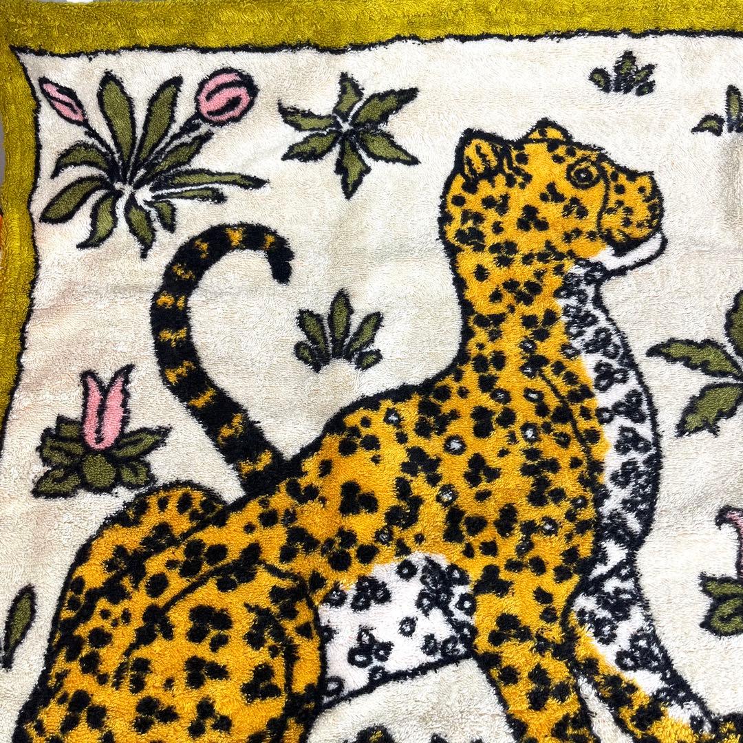 HERMES エルメス レオパード タオルラグ マット ヒョウ　フランス　正規品