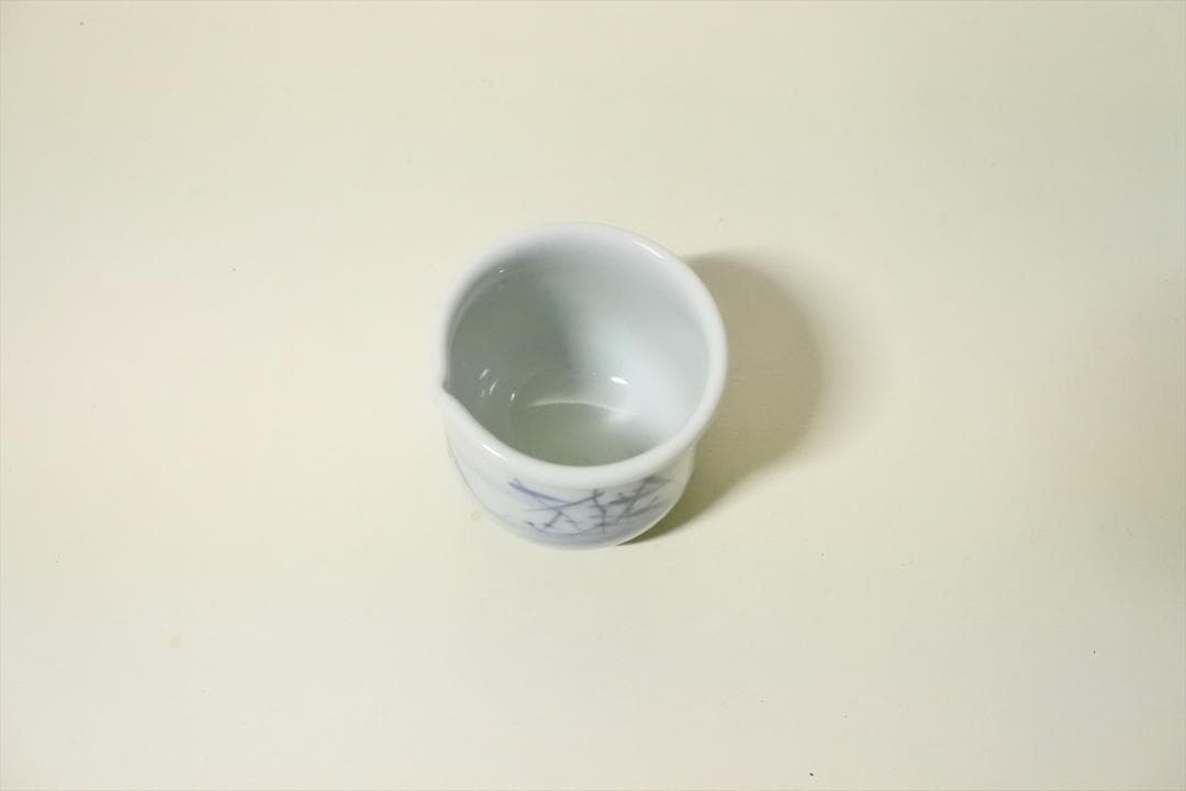 江戸末期～明治時代　伊万里　染付　片口　醤油差　骨董品　アンティークｆ